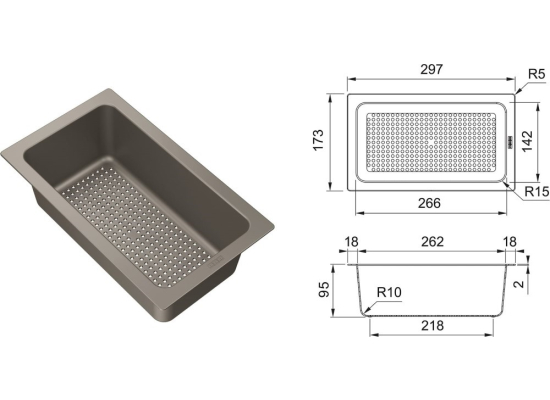 Zestaw FRANKE ALL-IN PREMIUM 8in1 (szyna, deska, duża+mała wkładka, mata, pokrywka, duży+mały pojemnik) (112.0655.489)