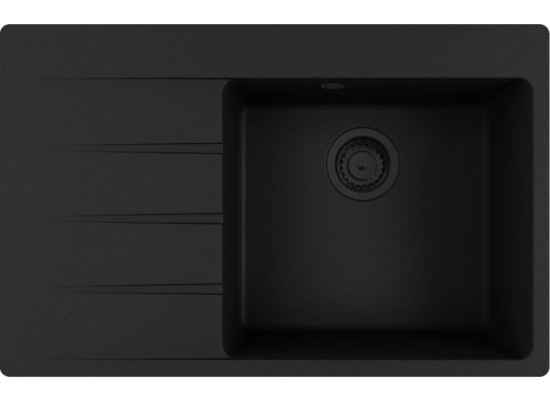 Zlew FRANKE Centro CNG 611-78 TL (komora PRAWA) czarny mat BLACK EDITION (114.0693.564) *** zamów wycięcie otworów GRATIS ***