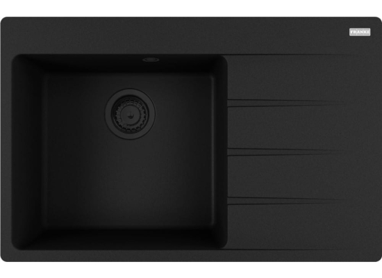 Zlew FRANKE Centro CNG 611-78 TL (komora LEWA) czarny mat BLACK EDITION (114.0693.565) *** zamów wycięcie otworów GRATIS ***