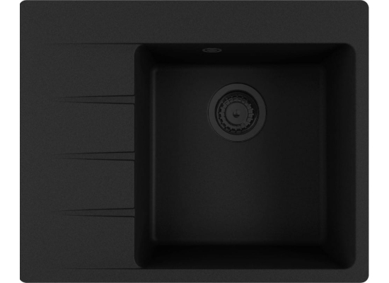 Zlew FRANKE Centro CNG 611-62 TL (komora PRAWA) czarny mat BLACK EDITION (114.0693.566) *** zamów wycięcie otworów GRATIS ***