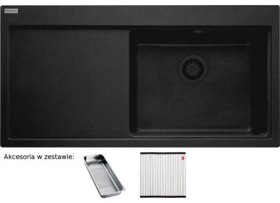 Zlew FRANKE Mythos MTG 611-100 (komora PRAWA) onyx BLACK EDITION + AKC (114.0743.109) *** zamów wycięcie otworów GRATIS ***