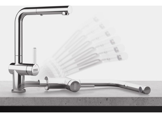 Bateria FRANKE ACTIVE L WINDOW PULL-OUT SPRAY chrom | podokienna (115.0653.391)