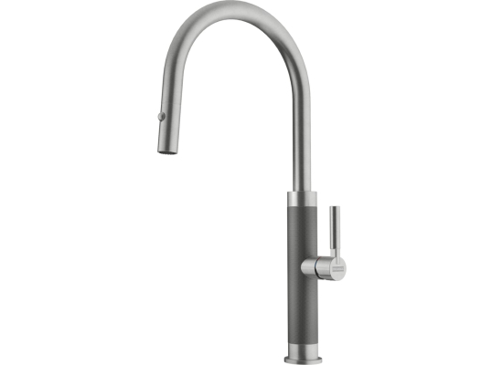 Bateria FRANKE Mythos MASTERPIECE PULL-OUT SPRAY stal szczotkowana INOX (115.0711.554)