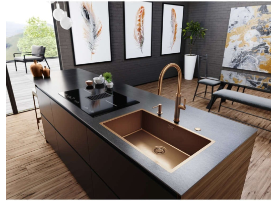 Bateria FRANKE Mythos MASTERPIECE PULL-OUT SPRAY miedziany (115.0711.557)