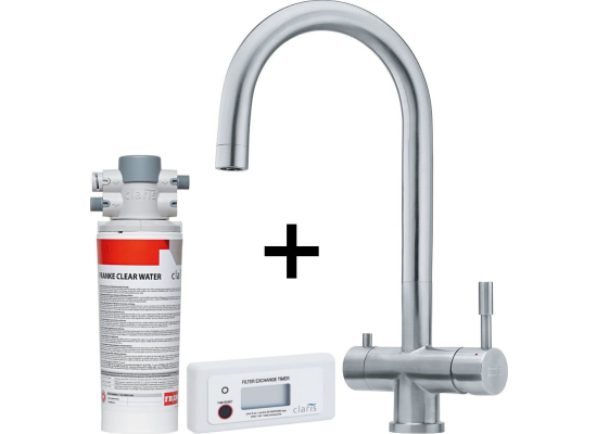 Zestaw FRANKE | bateria EOS CLEAR WATER stal szczotkowana INOX + zestaw CLEAR WATER M (120.0637.656)