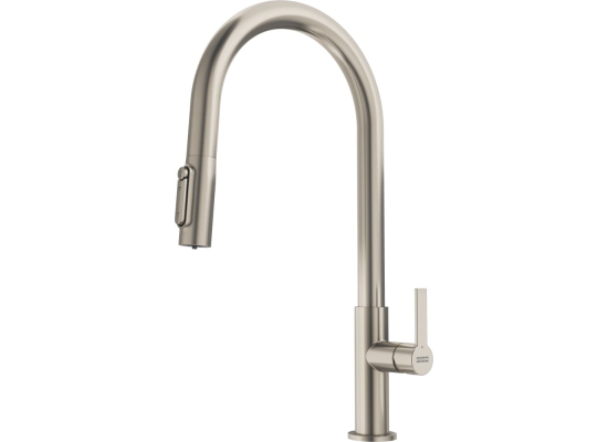 Bateria FRANKE MARIS SLIM CLEAR WATER J PULL-OUT stal optyczna INOX (120.0736.604)