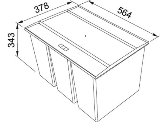 Sortownik FRANKE EasySort 600-1-4 | 1x14,5l + 4x7,5l (121.0494.194)