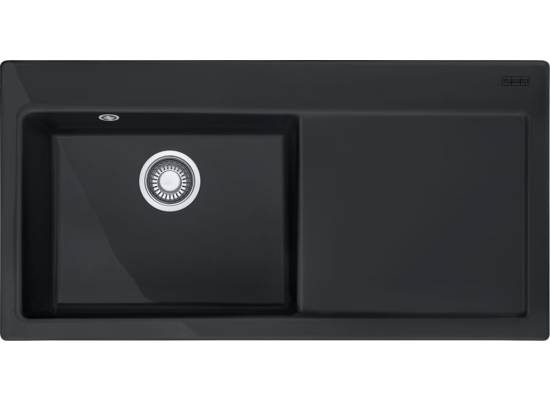 Zlew ceramiczny FRANKE Mythos MTK 611-100 (komora LEWA) onyx (czarny połysk) | Fraceram (124.0379.859)