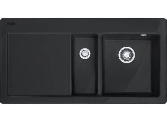 Zlew ceramiczny FRANKE Mythos MTK 651-100 (komora PRAWA) onyx (czarny połysk) | Fraceram (124.0379.868)
