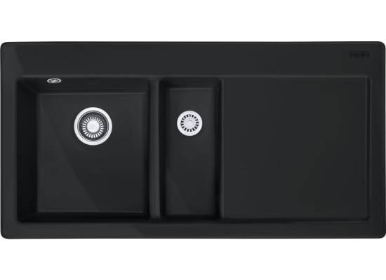 Zlew ceramiczny FRANKE Mythos MTK 651-100 (komora LEWA) onyx (czarny połysk) | Fraceram (124.0379.869)