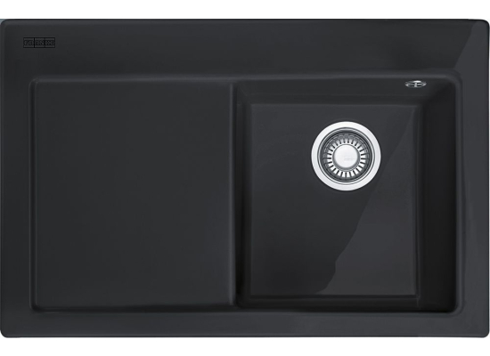 Zlew ceramiczny FRANKE Mythos MTK 611-78 (komora PRAWA) onyx (czarny połysk) | Fraceram (124.0540.974)
