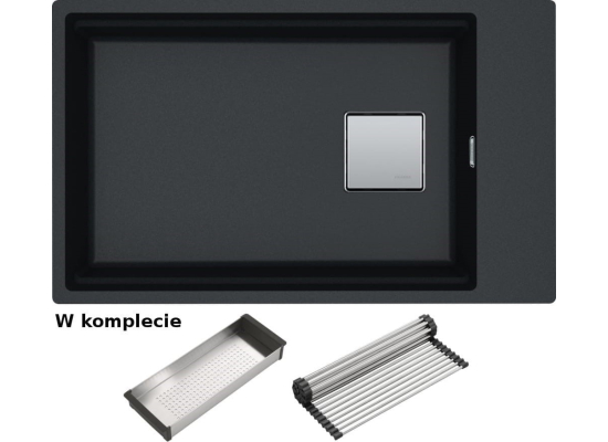 Zlew FRANKE Kanon KNG 110-62 onyx (wkładka + rollmata) (125.0528.620) *** zamów wycięcie otworów GRATIS ***