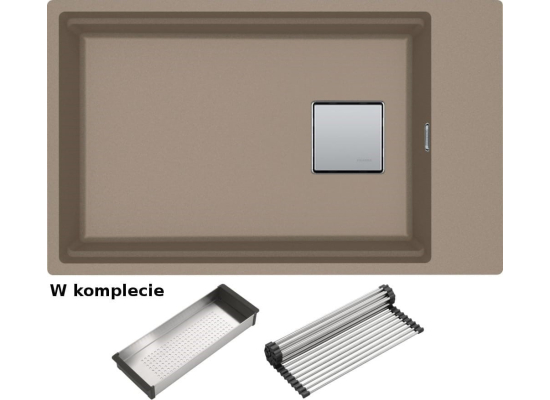 Zlew FRANKE Kanon KNG 110-62 cappuccino (wkładka + rollmata) (125.0528.621) *** zamów wycięcie otworów GRATIS ***