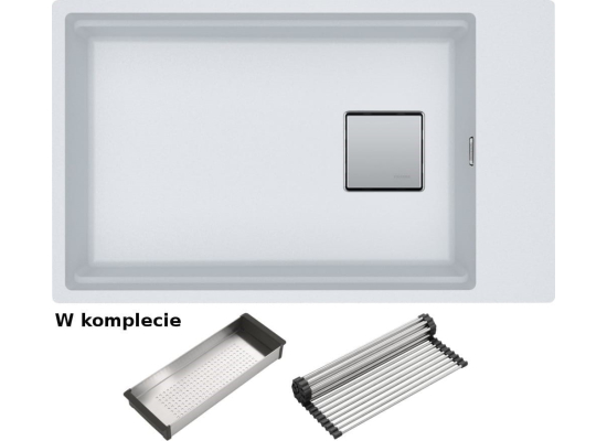 Zlew FRANKE Kanon KNG 110-62 biały polarny (wkładka + rollmata) (125.0528.622) *** zamów wycięcie otworów GRATIS ***