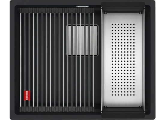 Zlew FRANKE Kanon KNG 110-52 czarny mat BLACK EDITION (wkładka + rollmata) (125.0721.150)