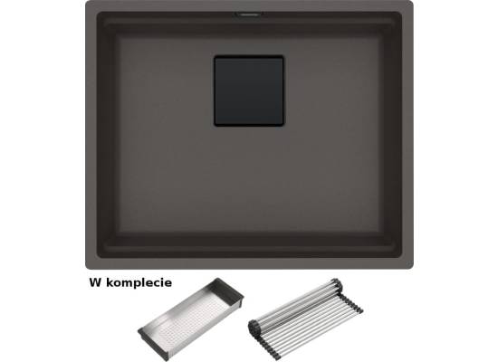 Zlew FRANKE Kanon KNG 110-52 łupkowy szary BLACK EDITION (wkładka + rollmata) (125.0737.898)