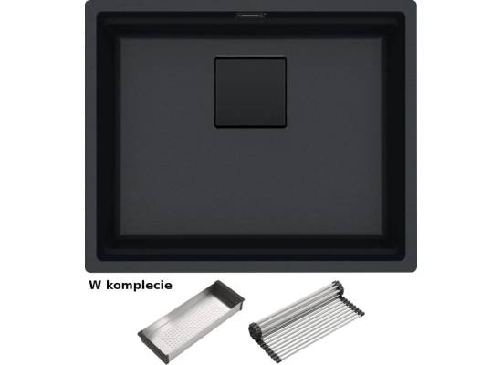 Zlew FRANKE Kanon KNG 110-52 onyx BLACK EDITION (wkładka + rollmata) (125.0740.835)