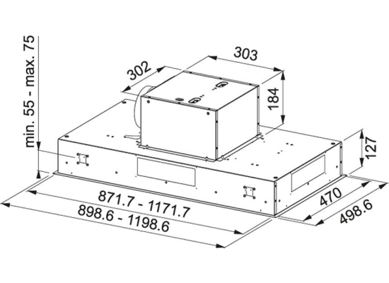 Okap sufitowy FRANKE Maris FCBI 926 XS stal szczotkowana (350.0590.184)
