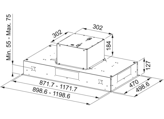 Okap sufitowy FRANKE AQ-Sense FCAS A90 XS stal szczotkowana (350.0657.264)