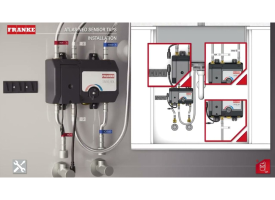 Bateria FRANKE ATLAS NEO SENSOR czarna stal szczotkowana (115.0625.527)