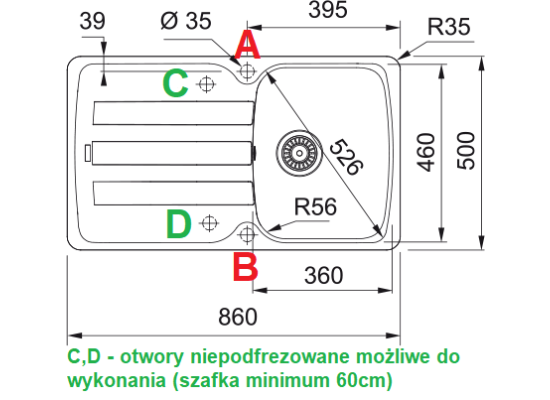 Zlew FRANKE Antea AZG 611-86 kamienny szary (114.0676.246) *** zamów wycięcie otworów GRATIS ***