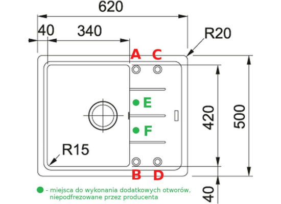 Zlew FRANKE Basis BFG 611-62 kamienny szary (114.0676.302) *** zamów wycięcie otworów GRATIS ***