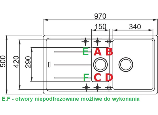 Zlew FRANKE Basis BFG 651-97 biały polarny (114.0676.276) *** zamów wycięcie otworów GRATIS ***