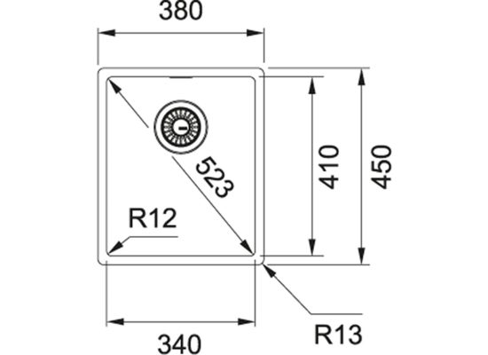 Zlew FRANKE Linia Box BXX 210/110-34 stal SZCZOTKOWANA (127.0453.653)