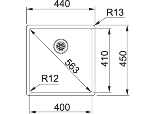 Zlew FRANKE Linia Box BXX 210/110-40 stal SZCZOTKOWANA (127.0453.654)