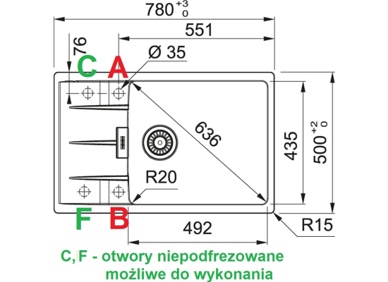 Zlew FRANKE Centro CNG 611-78 XL onyx (114.0687.326) *** zamów wycięcie otworów GRATIS ***