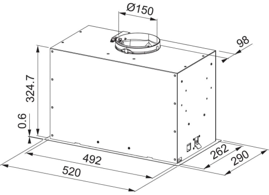 Okap do zabudowy FRANKE Box Flush FBFE A52 WH MATT biały mat | 620m3/h (305.0665.366)