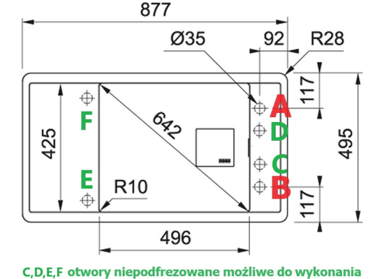 Zlew FRANKE Fresno FSG 611-88 onyx (114.0616.465) *** zamów wycięcie otworów GRATIS ***