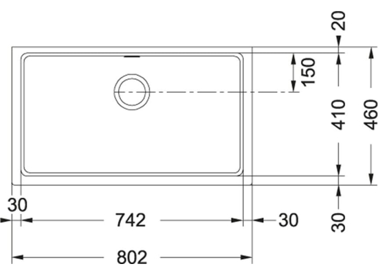 Zlew FRANKE Kubus KBG 110-70 kremowy (125.0499.033)