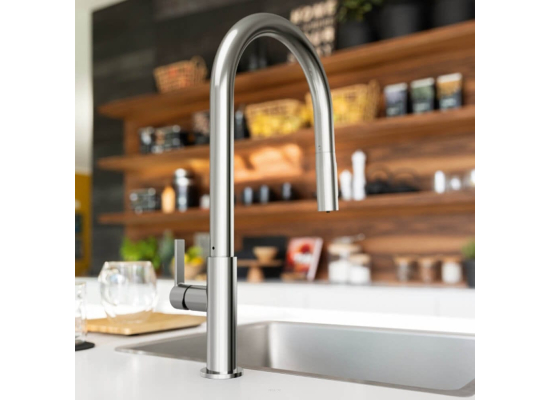 Bateria FRANKE MARIS SLIM CLEAR WATER J PULL-OUT chrom (120.0730.870)