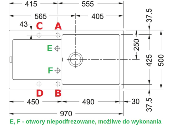 Zlew FRANKE Maris MRG 611-97 XL czarny mat (114.0675.978) *** zamów wycięcie otworów GRATIS ***