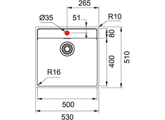 Zlew FRANKE Maris MRX 210-50 TL stal SZCZOTKOWANA (127.0544.022)