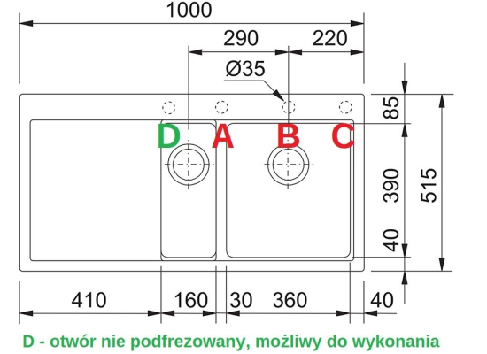 Zlew FRANKE Mythos MTG 651-100 (komora PRAWA) onyx + AKC (114.0743.115) *** zamów wycięcie otworów GRATIS ***