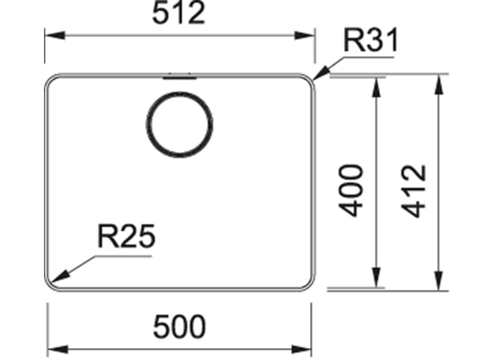 Zlew FRANKE Mythos MYX 210-50 stal SZCZOTKOWANA (127.0624.561)
