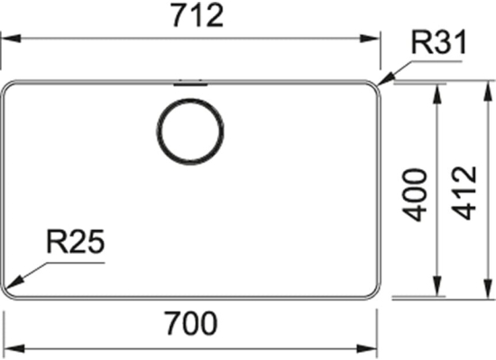 Zlew FRANKE Mythos MYX 210-70 stal SZCZOTKOWANA (127.0624.562)