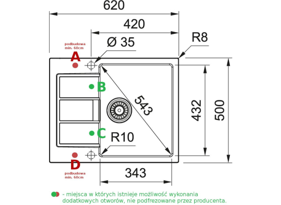 Zlew FRANKE Sirius 2.0 S2D 611-62 onyx | Tectonite (143.0618.665) *** zamów wycięcie OTWORU na dozownik GRATIS ***