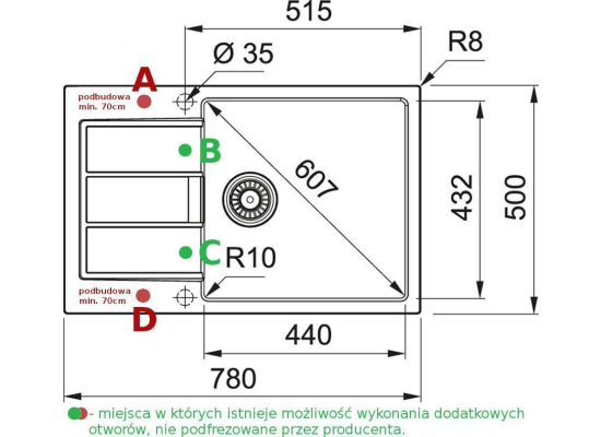 Zlew FRANKE Sirius 2.0 S2D 611-78 XL kamienny szary | Tectonite (143.0618.641) *** zamów wycięcie OTWORU na dozownik GRATIS ***