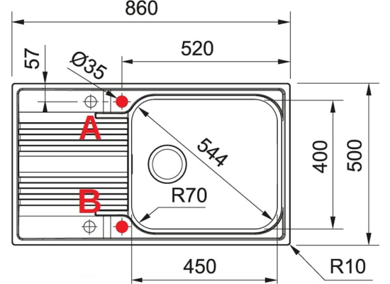 Zlew FRANKE Smart SRX 611-86 XL stal SZCZOTKOWANA (101.0368.321) *** zamów wycięcie otworów GRATIS ***