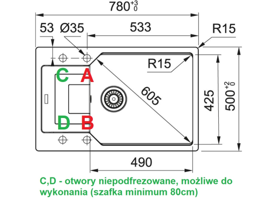 Zlew FRANKE Urban UBG 611-78 XL czarny mat BLACK EDITION (114.0697.751) *** zamów wycięcie otworów GRATIS ***
