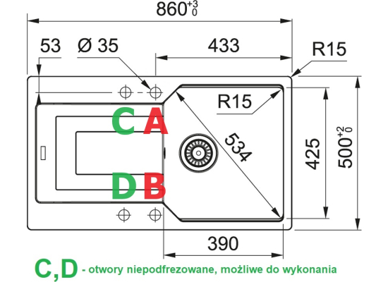 Zlew FRANKE Urban UBG 611-86 czarny mat (114.0687.287) *** zamów wycięcie otworów GRATIS ***