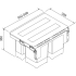 Sortownik FRANKE GARBO 60-4 | 2x8l + 2x12l (121.0200.676)