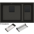 Zlew FRANKE Kanon KNG 160-46-21 onyx BLACK EDITION (wkładka + rollmata) (125.0740.836)
