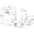 Bateria FRANKE ACTIVE L WINDOW PULL-OUT SPRAY chrom | podokienna (115.0653.391)