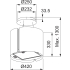 Okap wyspowy FRANKE Smart FSMS F42 SS/BK MATT stal szczotkowana + czarny mat (345.0654.870)
