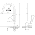 Bateria FRANKE ATLAS NEO J PULL-OUT stal szczotkowana INOX (115.0590.047)