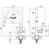 Bateria FRANKE LINA J PULL-OUT orzechowy (115.0626.082)